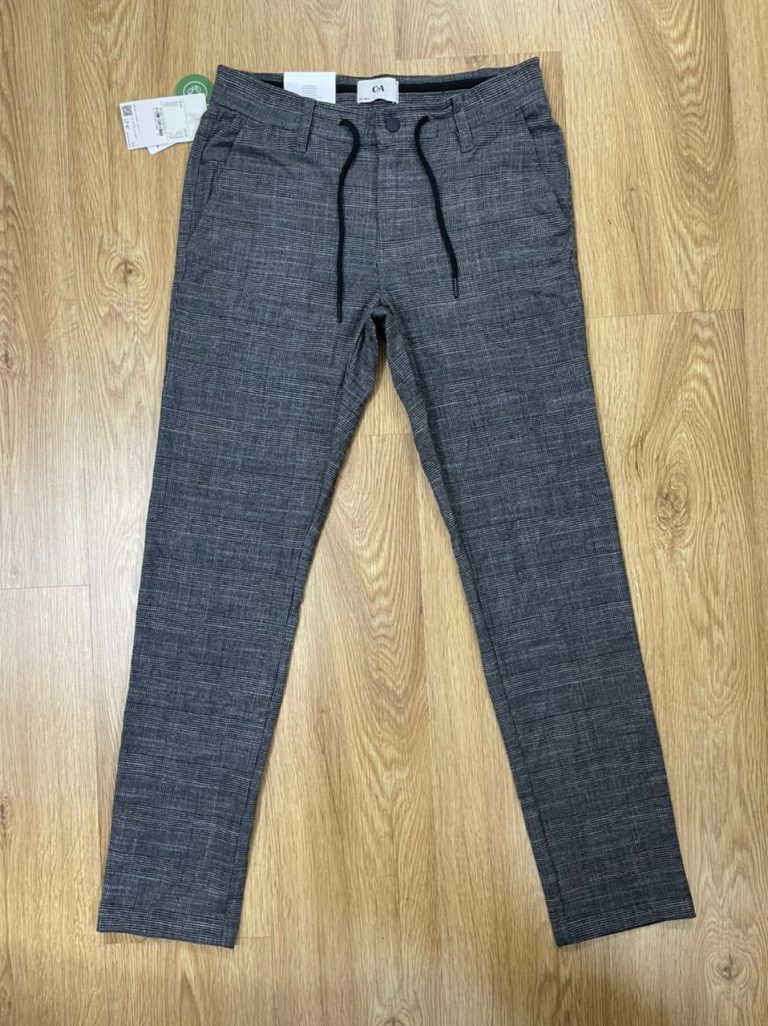 Ladies Plaid Long Pants With String