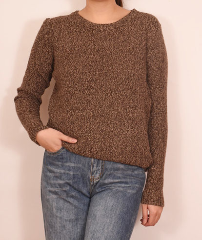 Ladies Pullover Marled Sweater
