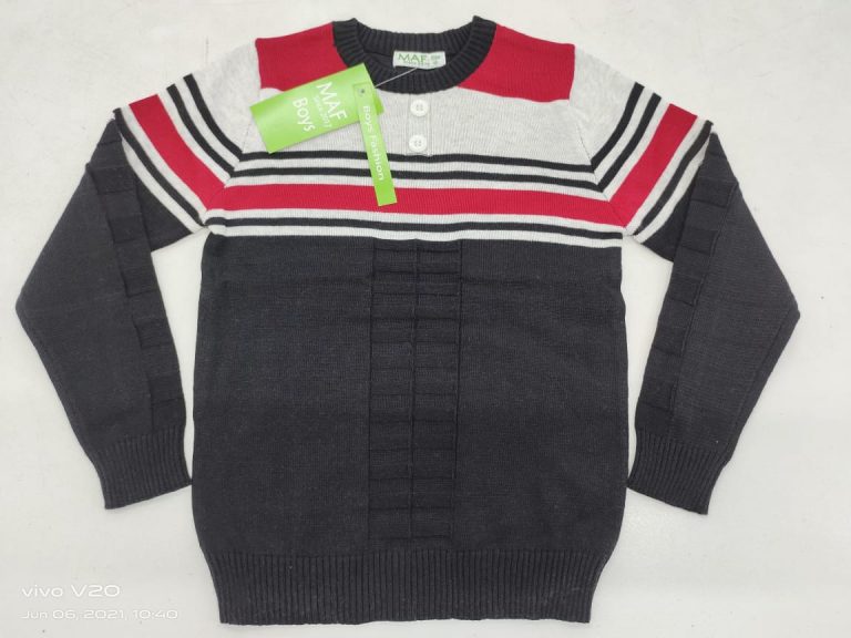 Boys’ Striped Color Block Sweater