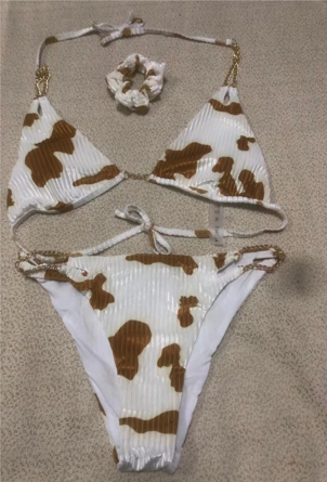 Ladies Animal Print Bikini Set