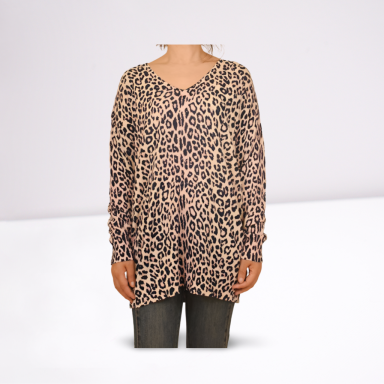 Ladies Animal Print Sweater