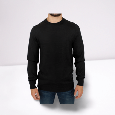 Gray crewneck pullover sweater