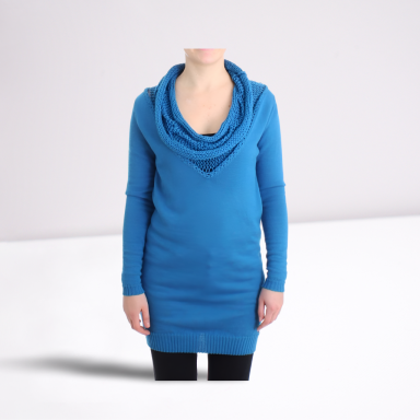 Blue scoopneck sweater