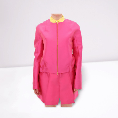 Pink silk blend jacket