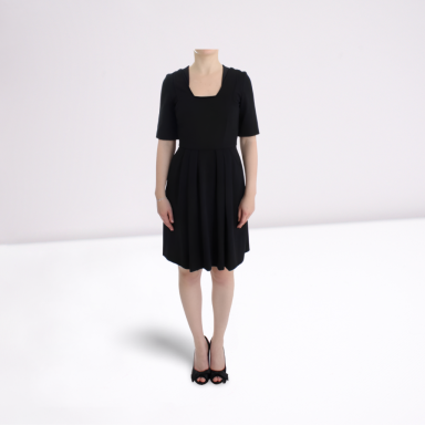 Black short sleeve venus dress