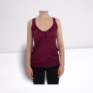 Purple Sleeveless Top Blouse