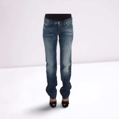 Blue Cotton Regular Fit Denim Jeans