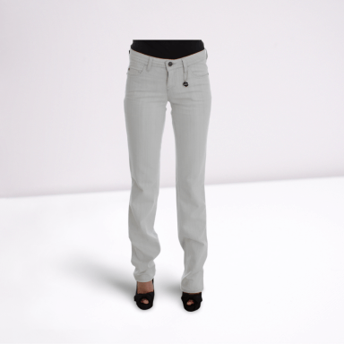 Gray Cotton Slim Fit Bootcut Jeans