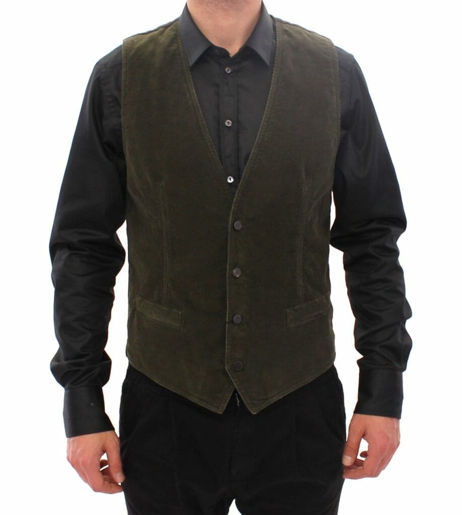 Green Corduroys Single Breasted Vest – StockStories