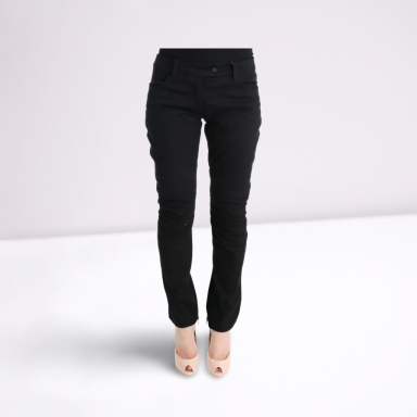 Black Cotton Slim Fit Casual Pants