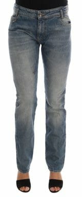 Blue Cotton Stretch Denim Jeans