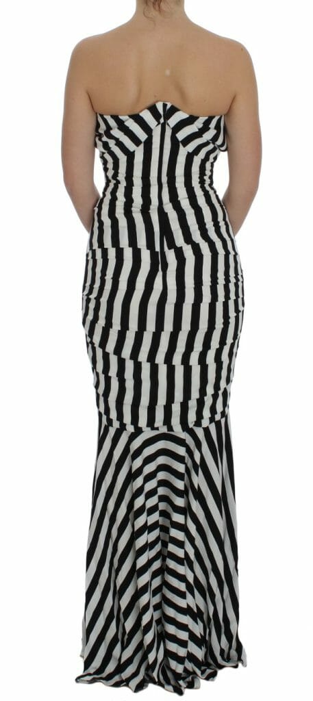 Black White Silk Stretch Dress - StockStories