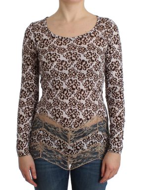 Brown longsleeved lace top