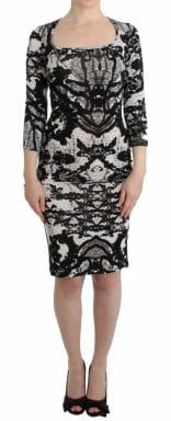 Black Printed Sheath Dress