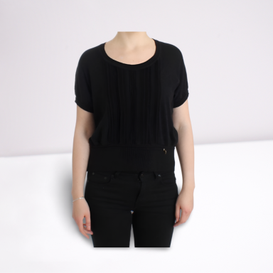 Black short sleeved jumper