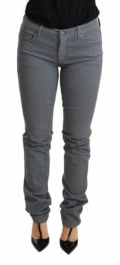 Gray Low Waist Skinny Slim Trouser Cotton Jeans