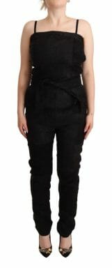 Black Spaghetti Strap Jumpsuit Dress