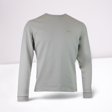 Beige Cotton Round Neck Sweatshirt