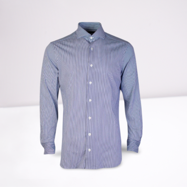 Light Blue Striped Regular Fit Shirt