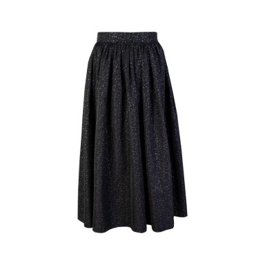 Black Flared Embellished Skirt