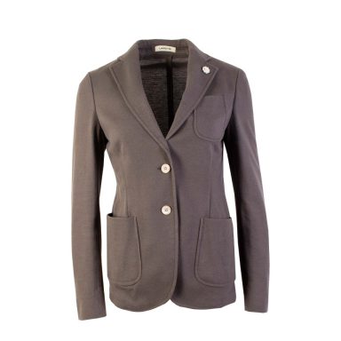Taupe Two Bottons Cotton Jacket
