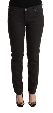 Black Low Waist Skinny Denim Cotton Jeans