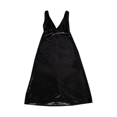 Black Embellished Velvet effect Dress