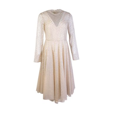Ivory Embellished Tulle Dress