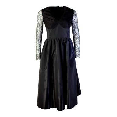 Black Long Dress with Lace details