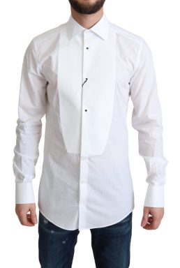 White Bib Cotton Poplin Men Formal Shirt