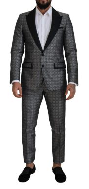Silver Patterned Formal 2 Piece MARTINI Suit