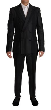 Black Stripes Rayon Formal 2 Piece Suit