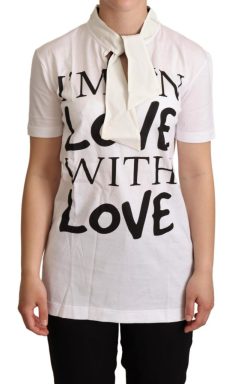 White Cotton Silk I’m In Love Top T-shirt