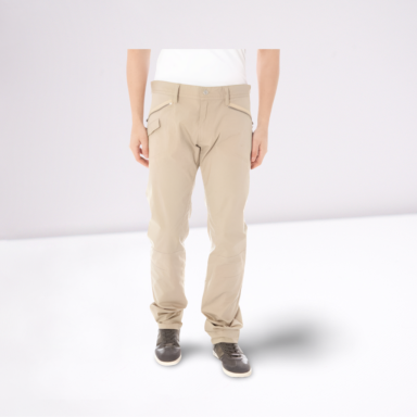 Beige Cotton Jeans & Pant