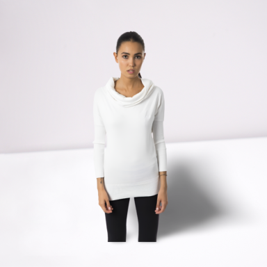 White Polyamide Sweater