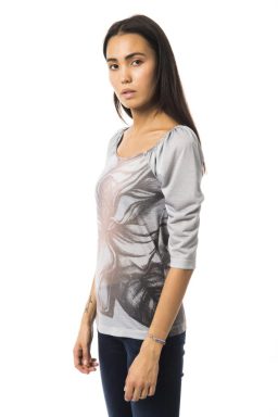 Gray Viscose Tops & T-Shirt
