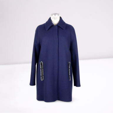 Blue Wool Jackets & Coat