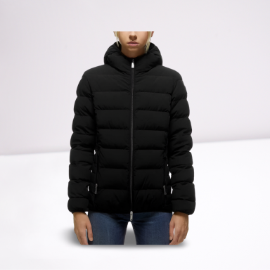 Black Nylon Jackets & Coat