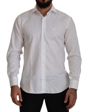White Cotton Formal Dress Slim Fit Shirt