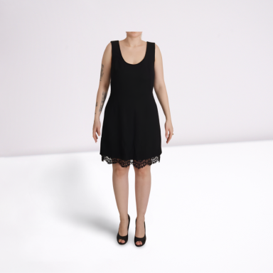 Black Lace Sheath A-line Mini SARTORIA Dress