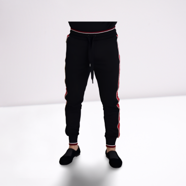 Black Cotton Logo Sweatpants Jogging Pants