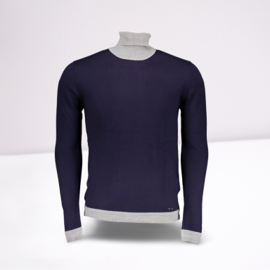 Blue Nylon Sweater