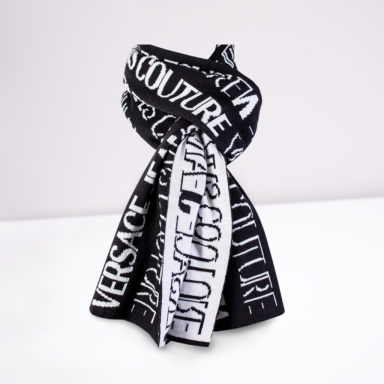 Black and White Wool Scarf