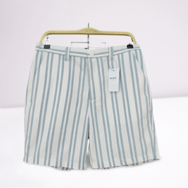 Mens Vertical Stripe Bermuda Shorts