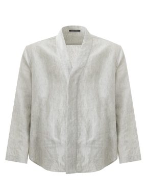 Linen Overshirt in Grey