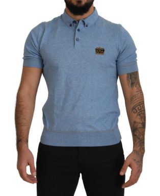 Light Blue Collared Polo Cotton T-shirt
