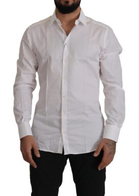 White Slim Fit Cotton Formal Dress Shirt