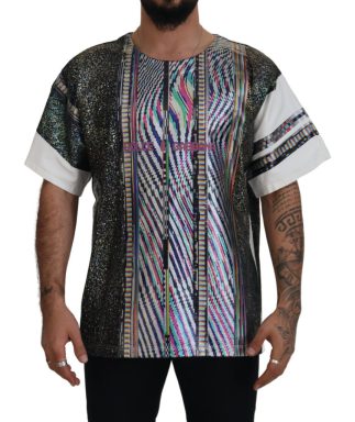 Multicolor Patterned Short Sleeves T-shirt