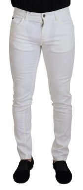 White Slim Skinny Stretch Cotton Denim Jeans