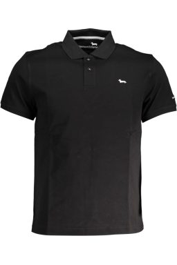 Black Cotton Polo Shirt